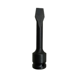 1/2-inch Drive Slotted Screwdriver Bit Socket, Heat-Treated Cr-Mo Alloy Steel, 1/2" Width x 5/64" Thickness Tip