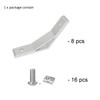 FORRCKY 8Pcs 135 Angle Degree 1010 Aluminum Extrusion Profile Bracket