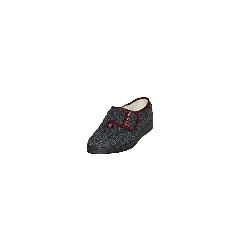 Intermax Women's Slippers with Velcro Fastening and Virgin Wool -