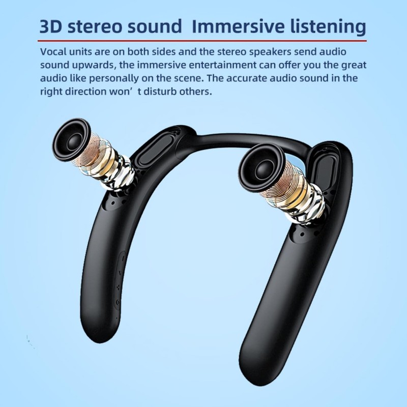 Neck Speakers, Bluetooth 5.3 Neckband Speakers, 3D Stereo Surround Sound,