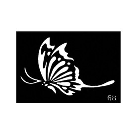 Pochoir pour le Corps format 3'' X 4'' #68 Papillons