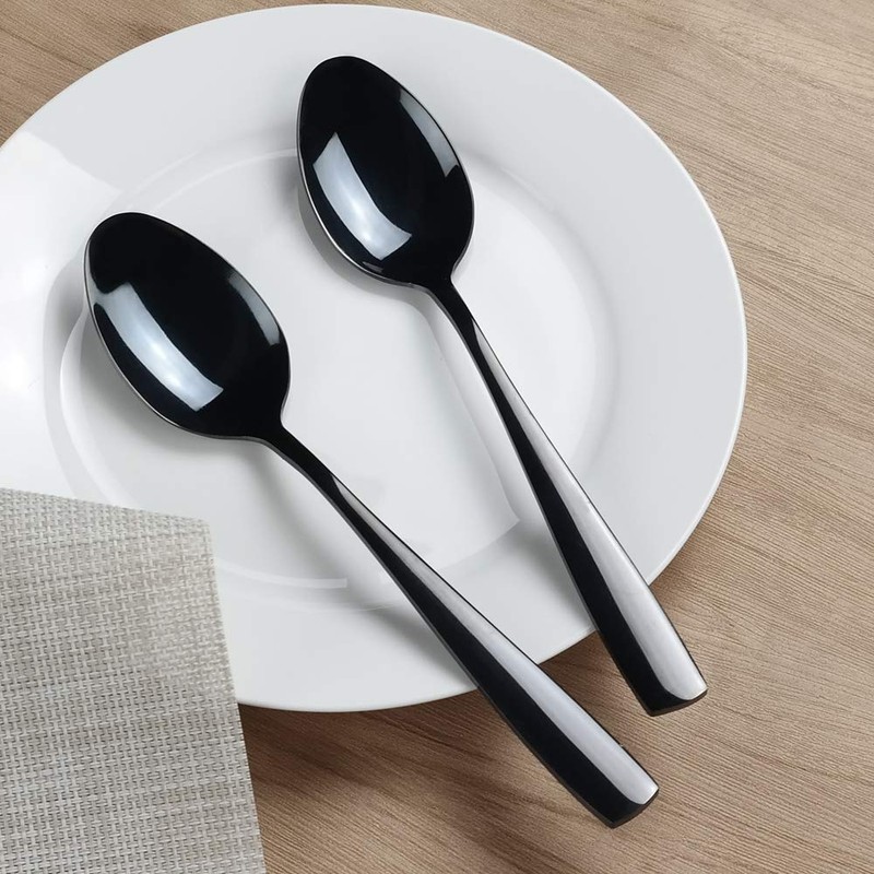 Neadas Black Stainless Steel Table Spoons - Stainless Steel Spoons