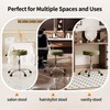 FIRAVOE Swivel Rolling Stool Adjustable Height 20"-27" (Sturdy Aluminum Base)