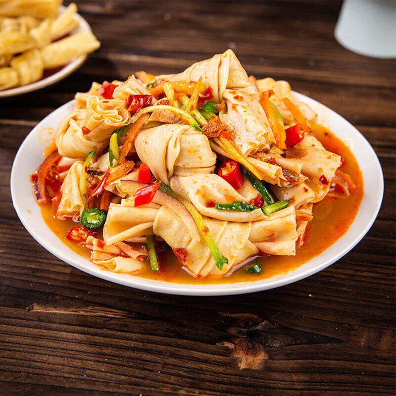 JTEDZI Dried Tofu Skin Knots, 1.1lb (500g) Bean Curd Knots,