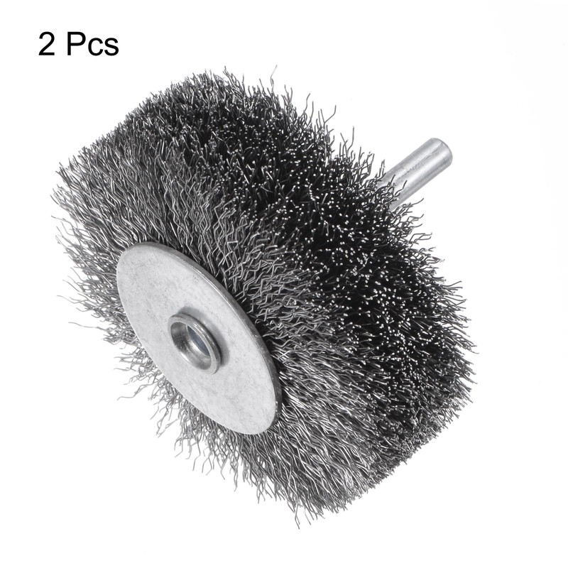 sourcing map 2PCS Wire Wheel Brush for Drill Attachment 3"
