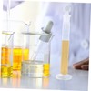 Hohopeti 1Pc Glass Measuring Cylinder with Stopper Thick Graduated Laboratory