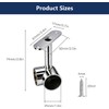 2PCS Silver 90° 25mm Clothes Rail Flange Seat, Space-Saving Corner