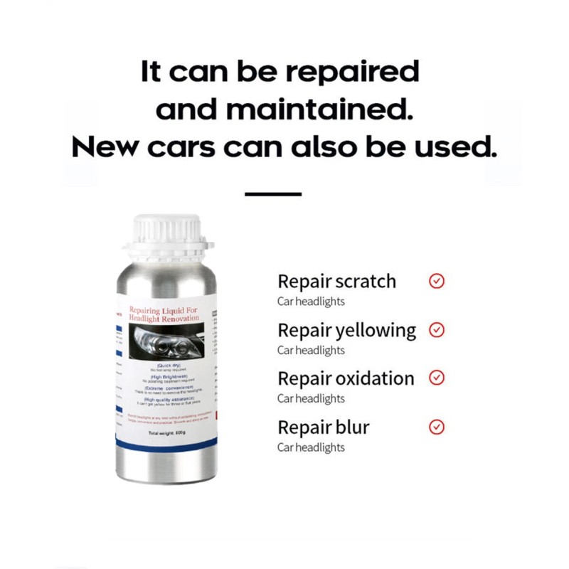 Unbranded 800ml Car Headlight Lens Repair Fluid Chemical Polishing Restoration