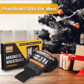 Valentines Day Gifts for Him Boyfriend Men Husband, Magnetic Wristband for Tools, Cool Gadgets for Men Dad, Tool Belts with 15 Strong Magnets for Holding Screws, Nails, Wrenches, Drill Bits