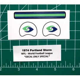 1974 WFL Portland Storm Football Gumball Helmets *DIECUT DECALS ONLY* World OPI
