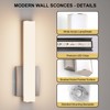 Aoceley 15.7 Inches Modern Bathroom Led Wall Sconces,18W 3000K Hardwired