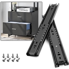 SHUHANG Drawer Runners Cabinet Drawer Slides Heavy Duty 45 kg Load Capacity Full Extension with Ball Bearing Slides 200 250 300 350 400 450 500 550 600 mm, Side Mount 1 Pair