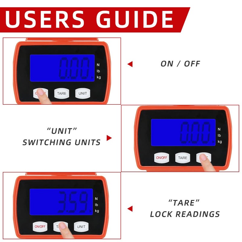 Mini Crane Scale Digital Crane Scale 500kg/0.1kg 20mm LCD Heavy