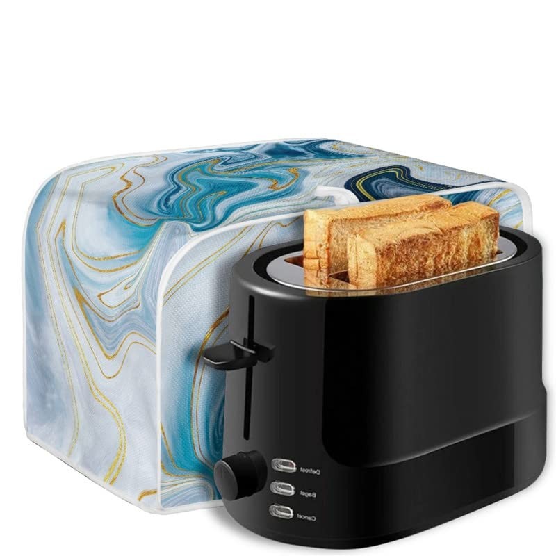 Daulesho Turquoise Marble 2, 4 Slice Toaster Cover Dust Protection