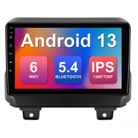 2+32G 9-inch Android 13 Car Stereo for Jeep Wrangler JL Gladiator 2018-2021 IPS Touchscreen Screen Car Radio with Carplay & Android Auto Support Backup Camera GPS FM Navi BT SWC