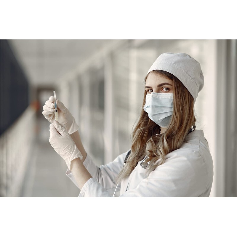 Pack of 100 Nitrile Disposable Gloves Powder-Free Gloves l