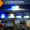 Nilight 8PCS Led Strobe Lights 12LED Blue White Emergency Light