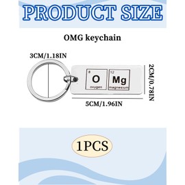 BNREOZA 1 x Funny Chemical Element Keychain, Creative Periodic Table of Chemical Elements Character Words Quotes Keychain, Women Men Girls Key Chain