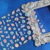 5D Glitter Beach Nail Stickers for Women, Shell Light Starfish