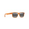 Maui Jim Men's Kuniahi AF Rectangle Sunglasses, Matte Transparent Orange/Neutral