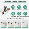 QDWIS Black Curtain Rods for Windows 72 to 144 Inch,1''
