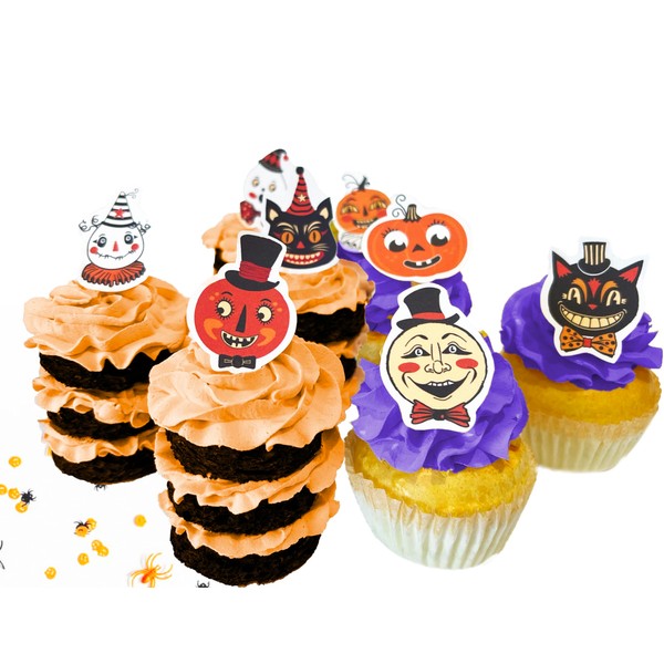 Small Edible Halloween Cuties Set of 24- edible halloween cupcake