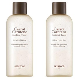 Skin Food 스킨푸드 캐롯 카로틴 수딩 토너, 300ml, 2개 Skinfood Carrot Carotene Soothing Toner, 300ml, 2pcs [300ml x 2 pieces]