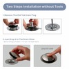 Brushed Bathtub Drain Stopper,Universal Pop Up Bath Drain, Hidrop Tip