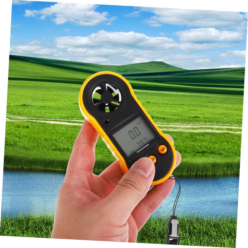 BESPORTBLE 1pc Handheld Digital Anemometer Air Flow with Backlight Compact