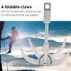 Grappling Hook with 4 Folding Claw Stainless Steel Multifunctional Outdoor