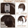 Amchoice Hair Toppers for Women Real Human Hair, Bangs Hair