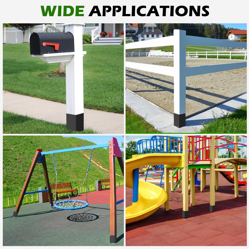 Aglehome Adjustable Post Protector, 304 Stainless Steel Mailbox Post Protector,