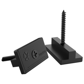 YOUTU® Pack of 100 WPC Clips, Hidden Fixing with T-Clip with Screws, Hidden Fixing with Stainless Steel Screws, 6 mm Plastic Patio Clips for WPC/BPC Floorboards (Pack of 100 WPC Clips)