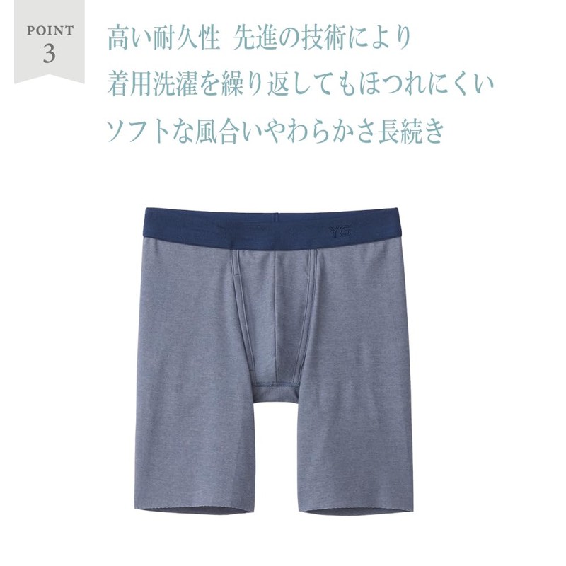 Gunze Boxer Briefs NEXTRA Cut Off Lorient Blue, lorian blue,