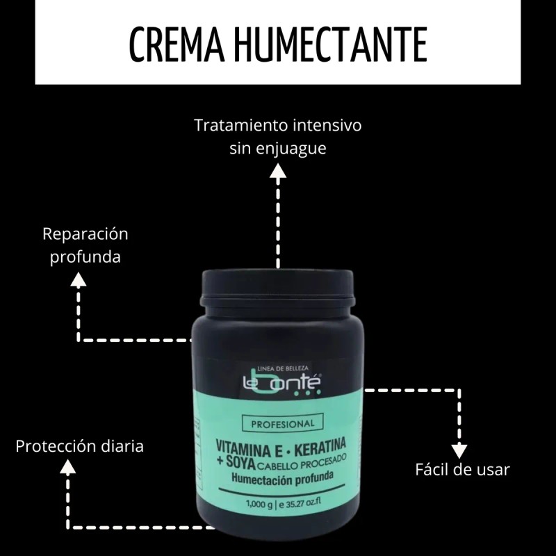 Crema Hidratante Con Keratina Vitamina E Y Soya Labonté 1kg