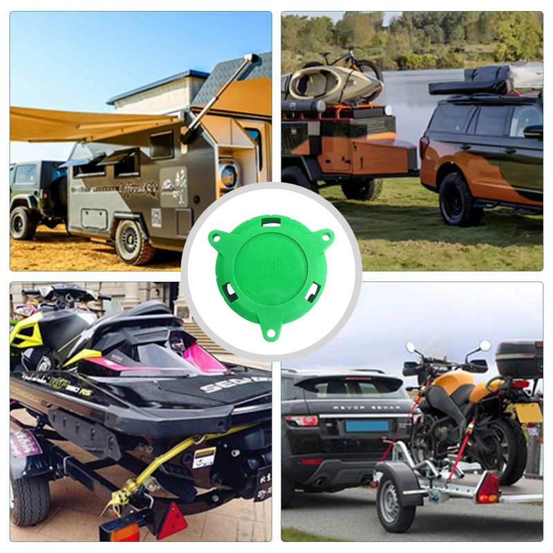 2-Piece 13-Core Plug Protection Cover, Plastic Dust Cover, Socket Protection