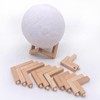 3 Set Moon Lamp Wooden Holder - Wood Display Base