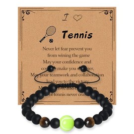 Tennis Ball Bracelet Gifts for Son Grandson Birthday Gift for Brother Nephew Adjustable Sports Bracelet for Friend Tennis Party Favors for Tennis Lovers Husband Anniversary Wedding Gifts for Boyfriend