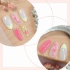 BABALAL Press on Nails Medium Almond Fake Nails Pink Yellow