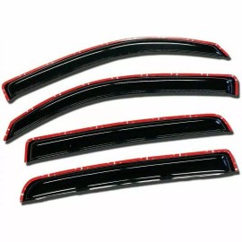 EZ Motoring For 2024-2025 Toyota Tacoma 4pc Smoke Window Sun Rain Visors Wind Guard Crew Cab