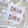 Peach Garden Ribbon Handmade Nail Tips - Short Coffin /