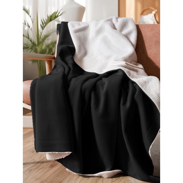 Sherpa Fleece Blanket Queen Size - Reversible Sherpa Fleece Queen