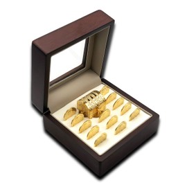 NH Set de Arras Matrimoniales y Estuche de Nogal, Monedas Boda, Originales Since 1930, Oro 24K Laminado Wedding Unity Coins Ceremony Souvenirs Accessories with Box Kit Accesorio Novia - Centenario