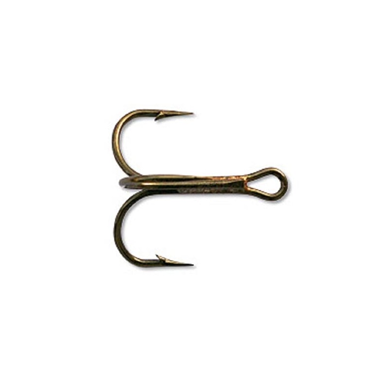 Mustad Classic Round Bend Treble Hook (Pack of 25), Bronze,