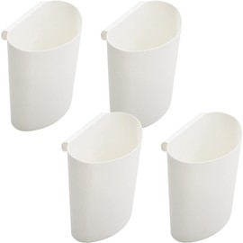 Cabilock 4pcs Cart Hanging Baskets Hanging Cup Holder Rolling Cart Shelf Mini Baskets for Kitchen Living Room (White)