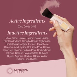 Mineral Fusion Brush-On Powder Sunscreen for Face SPF 30 | Transluscent Natural Daily Sun Care with UVA UVB Protection | Hypoallergenic, Non-Toxic | TSA & Travel Friendly