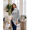 PULI Women's Versatile Knitted Shawls Scarf Poncho Sweater with Buttons