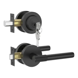 Asidrama 2 Pack Matte Black Passage with Deadbolts