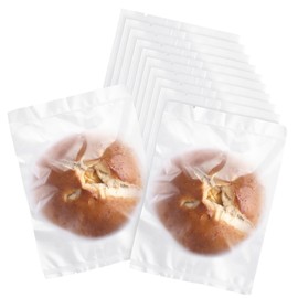 Prembag 100 Pcs 5x7 Inch Semi-Transparent Heat Seal Cellophane Bags for Cookies,Matte Cookie Sleeves for Gift Giving,Frosted Treat Bag for Baked Goods