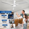 Depuley 52-Inch Ceiling Fans with Lights: White 3 Blade Flush